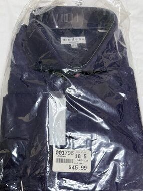 Modena Men's Long-Sleeve Dress Shirt - Navy